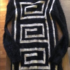 Designer Greek Patterned Sweater